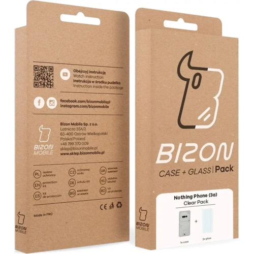 Kup Etui + 2x szkło na ekran Bizon Case Clear Pack do Nothing Phone (3a) - BIZ9146 - {ean13} - Sklep Home Screen