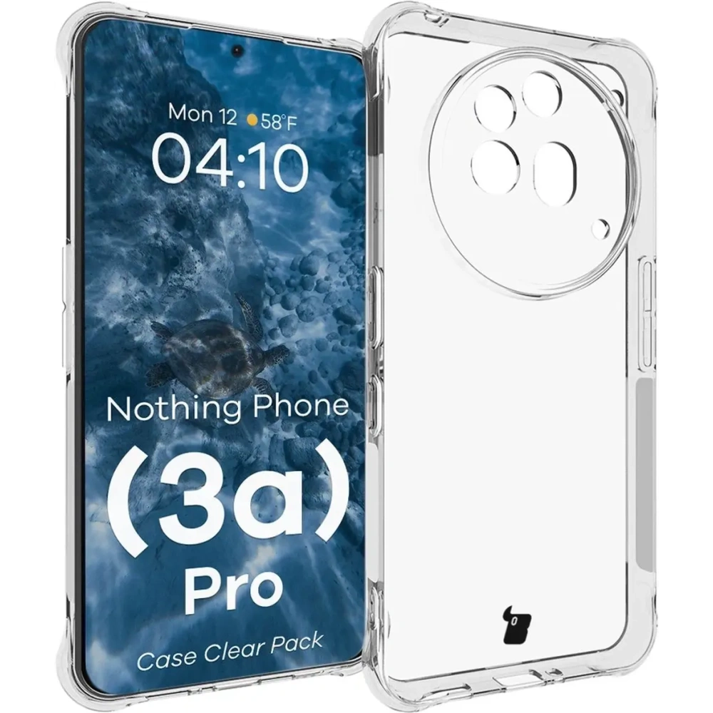 Etui + 2x szkło na ekran Bizon Case Clear Pack do Nothing Phone (3a) Pro
