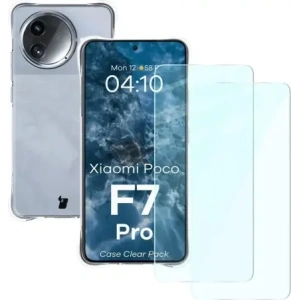 Buy Bizon Case Clear Pack case + 2x screen glass Xiaomi Poco F7 Pro - BIZ9148 - {ean13} - Home Screen Store Europe