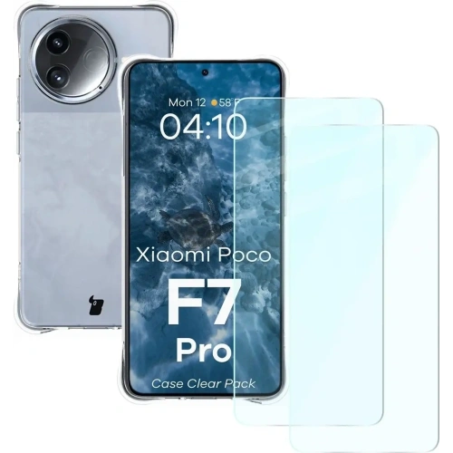 Buy Bizon Case Clear Pack case + 2x screen glass Xiaomi Poco F7 Pro - BIZ9148 - {ean13} - Home Screen Store Europe