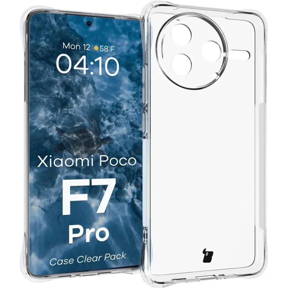 Etui + 2x szkło na ekran Bizon Case Clear Pack do Xiaomi Poco F7 Pro