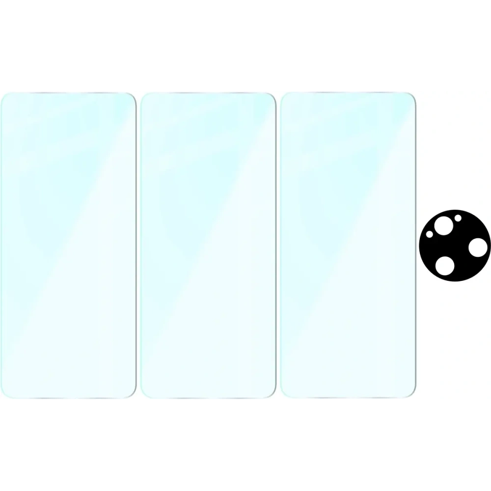 3x szkło na ekran + 1x na aparat BIZON Clear 2 Pack do Xiaomi Poco F7 Ultra