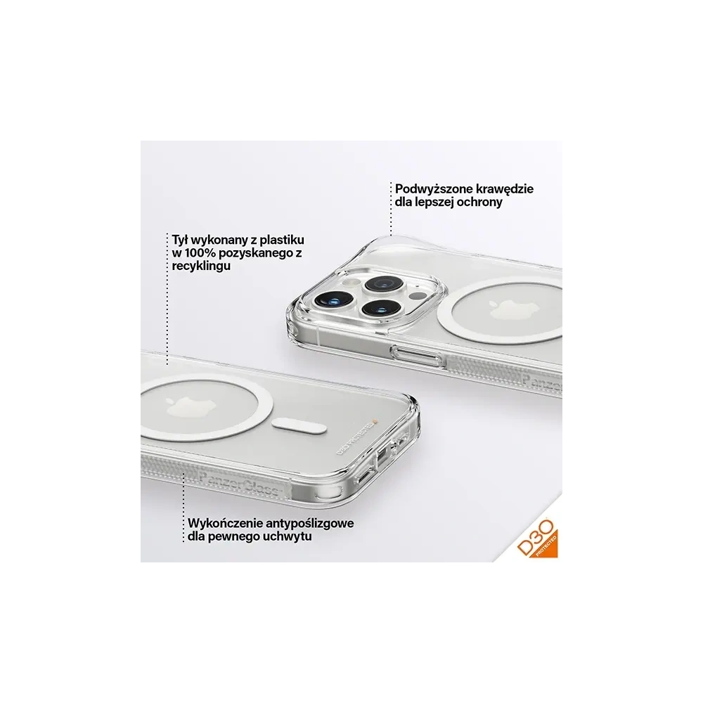 Etui PanzerGlass HardCase do Apple iPhone 15 Pro D3O MagSafe 3xMilitary grade przezroczysty