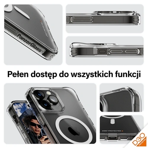 Kup Etui PanzerGlass HardCase do Apple iPhone 15 Pro Max D3O MagSafe 3xMilitary grade przezroczysty - PZG941 - {ean13} - Sklep Home Screen