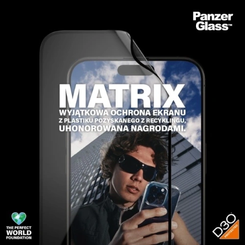 Kup Szkło hybrydowe PanzerGlass Matrix D3O UWF do Apple iPhone 15 Pro Max Ultra-Wide-Fit rPET - PZG945 - {ean13} - Sklep Home Screen