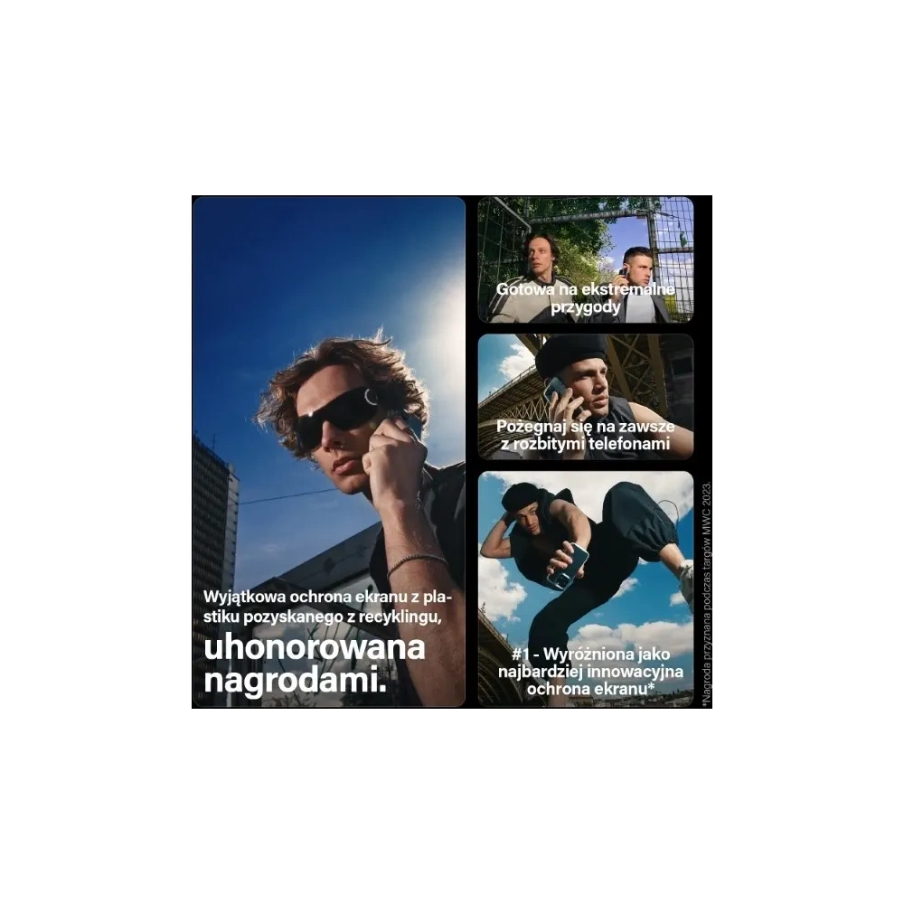 Szkło hybrydowe PanzerGlass Matrix D3O UWF do Apple iPhone 15 Pro Max Ultra-Wide-Fit rPET