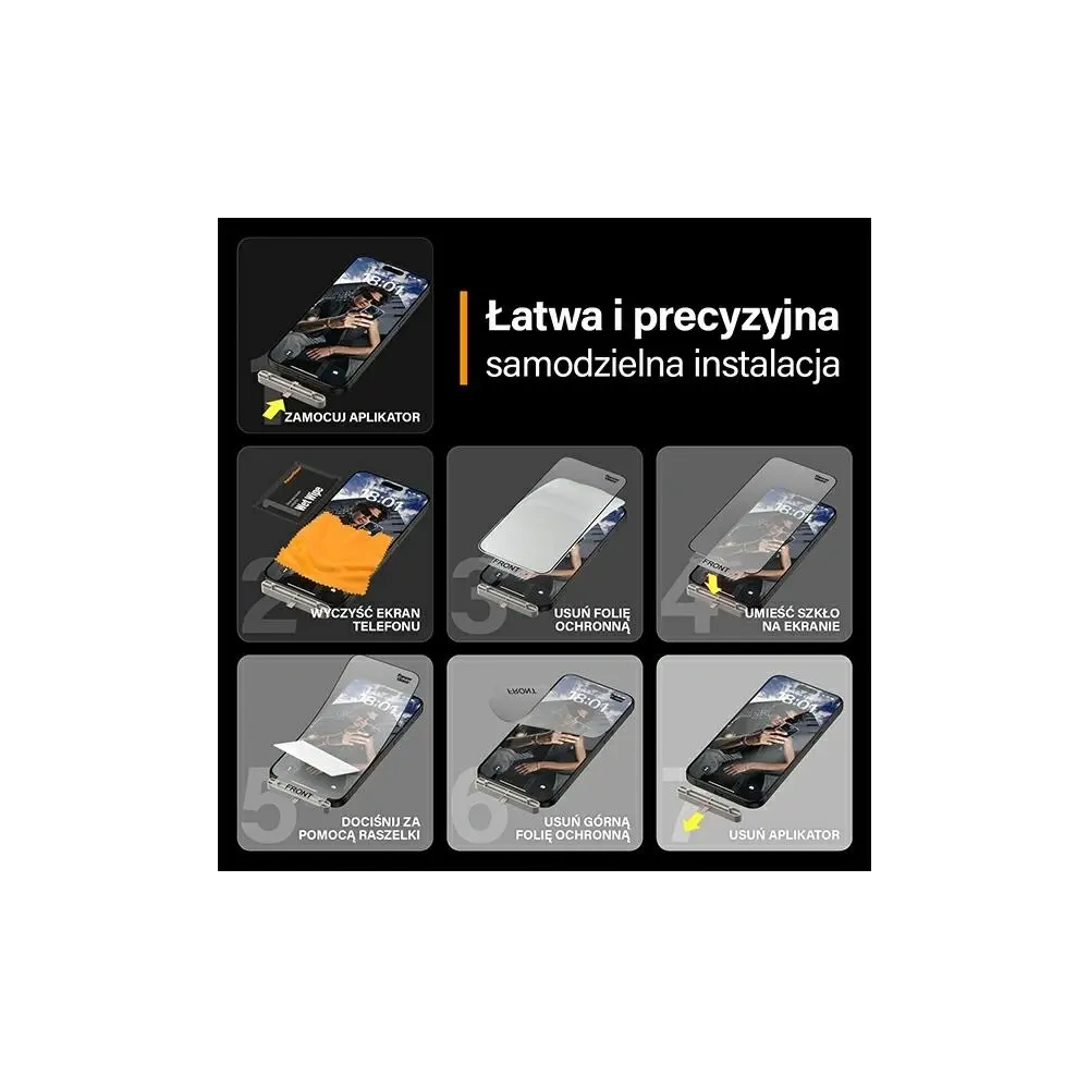 Szkło hybrydowe PanzerGlass Matrix D3O UWF do Apple iPhone 15 Pro Max Ultra-Wide-Fit rPET