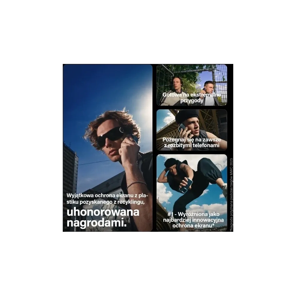 Szkło hybrydowe PanzerGlass Matrix D3O UWF do Apple iPhone 15 Ultra-Wide-Fit rPET