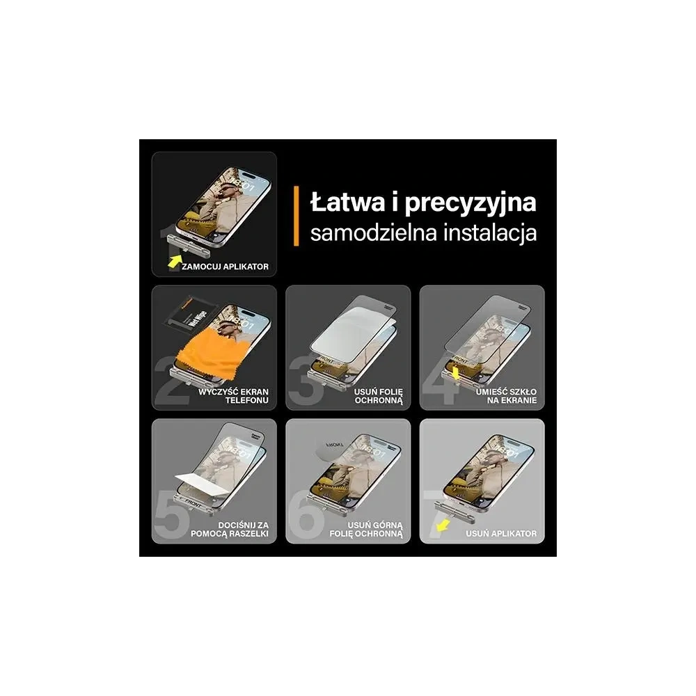 Szkło hybrydowe PanzerGlass Matrix D3O UWF do Apple iPhone 15 Ultra-Wide-Fit rPET