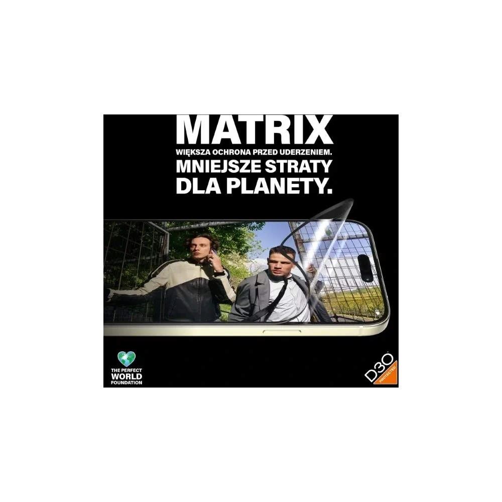Szkło hybrydowe PanzerGlass Matrix D3O UWF do Apple iPhone 15 Plus Ultra-Wide-Fit rPET