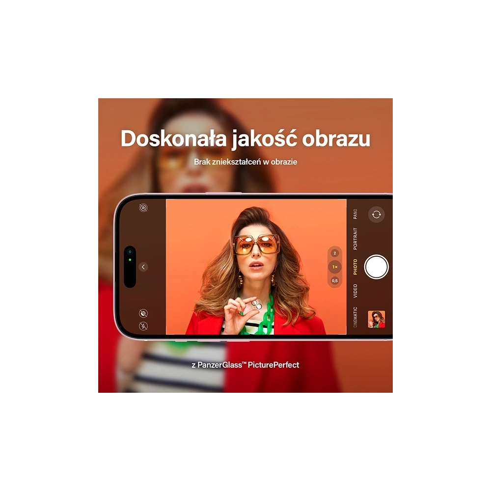 Szkło hartowane na obiektyw aparatu PanzerGlass Picture Perfect do Apple iPhone 15 / 15 Plus czarny