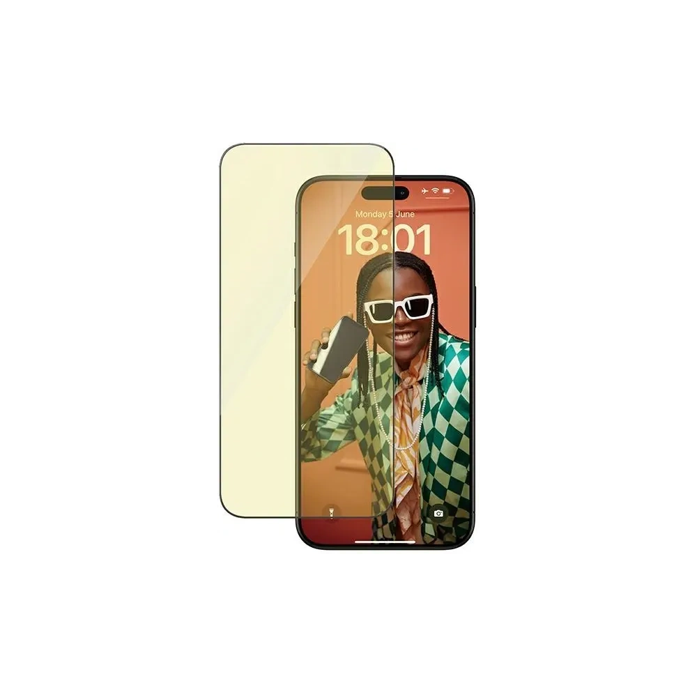 Szkło hartowane antyreflekcyjne PanzerGlass Ultra-Wide Fit do Apple iPhone 15 Pro Max 2in1 Screen Protection Anti-reflective+Anti-Blue Easy Aligner