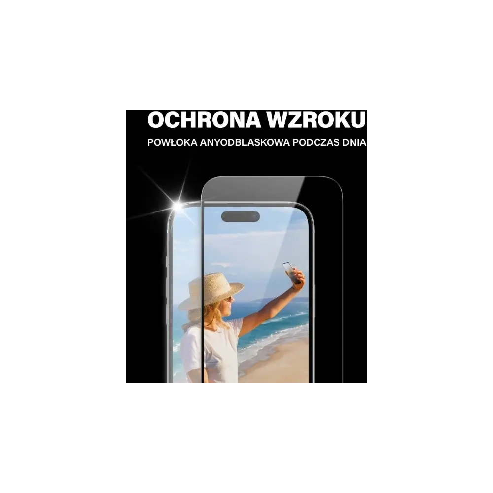 Szkło hartowane antyreflekcyjne PanzerGlass Ultra-Wide Fit do Apple iPhone 15 2in1 Screen Protection Anti-reflective+Anti-Blue Easy Aligner
