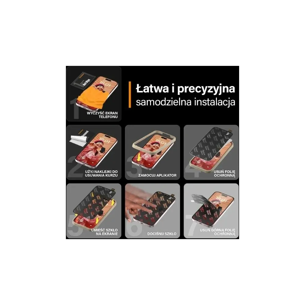 Szkło hartowane antyreflekcyjne PanzerGlass Ultra-Wide Fit do Apple iPhone 15 2in1 Screen Protection Anti-reflective+Anti-Blue Easy Aligner