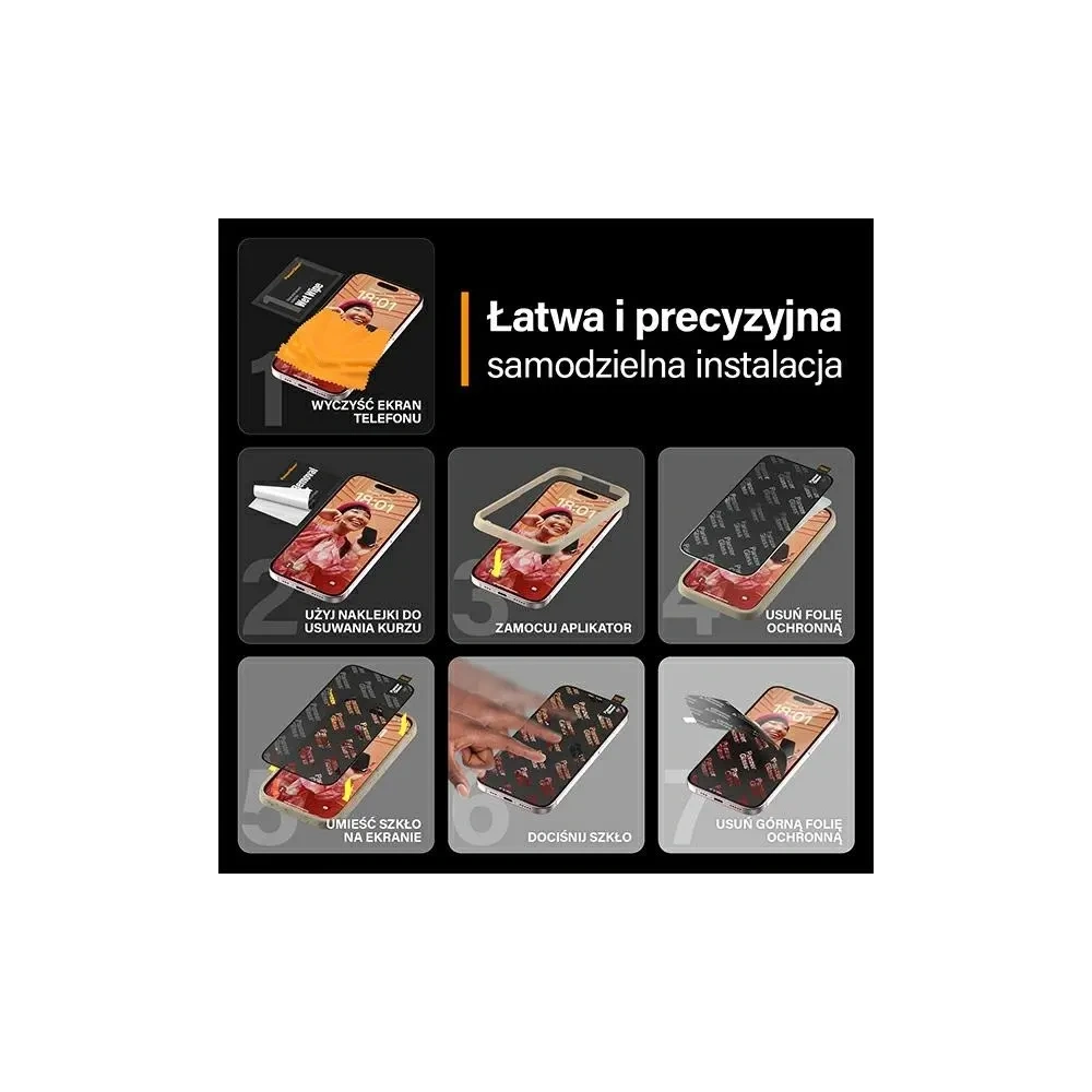 Szkło hartowane PanzerGlass Ultra-Wide Fit do Apple iPhone 15 Screen Protection Easy Aligner