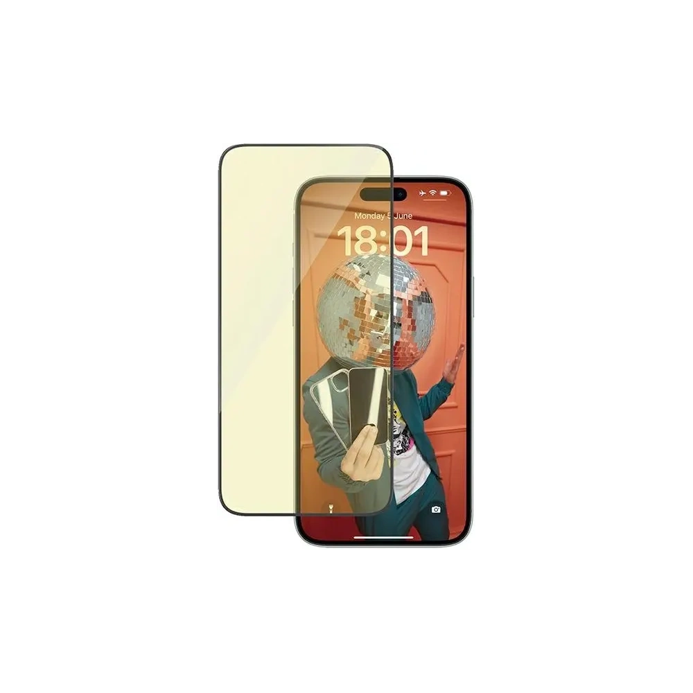 Szkło hartowane antyreflekcyjne PanzerGlass Ultra-Wide Fit do Apple iPhone 15 Plus 2in1 Screen Protection Anti-reflective+Anti-Blue Easy Aligner