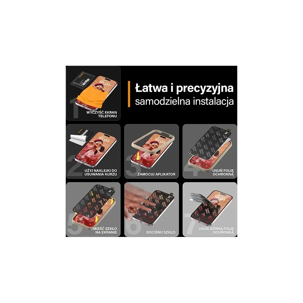 Szkło hartowane prywatyzujące PanzerGlass Ultra-Wide Fit do Apple iPhone 15 Plus Privacy Screen Protection Easy Aligner