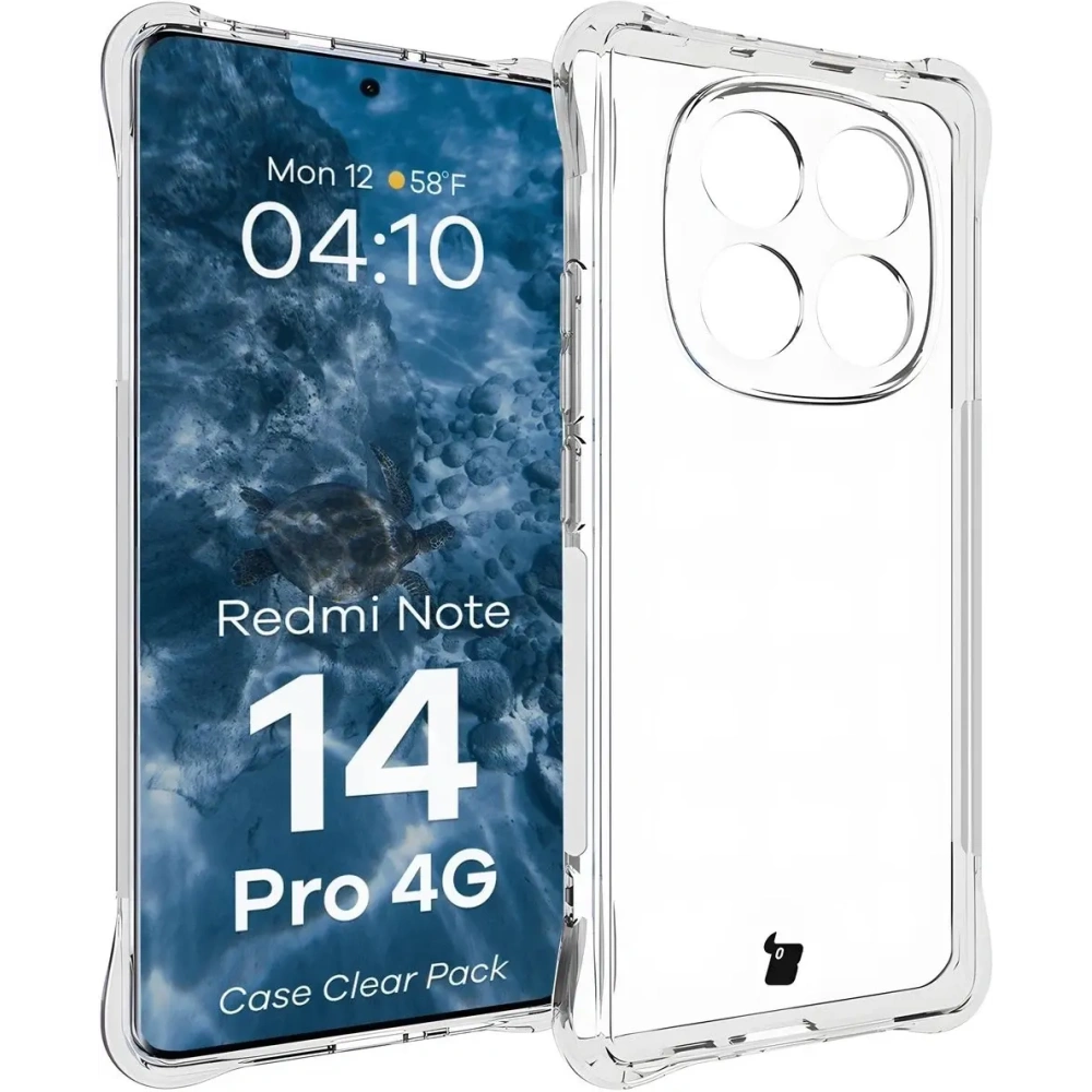 Etui + 2x folia na ekran Bizon Case Clear Pack do Xiaomi Redmi Note 14 Pro 4G