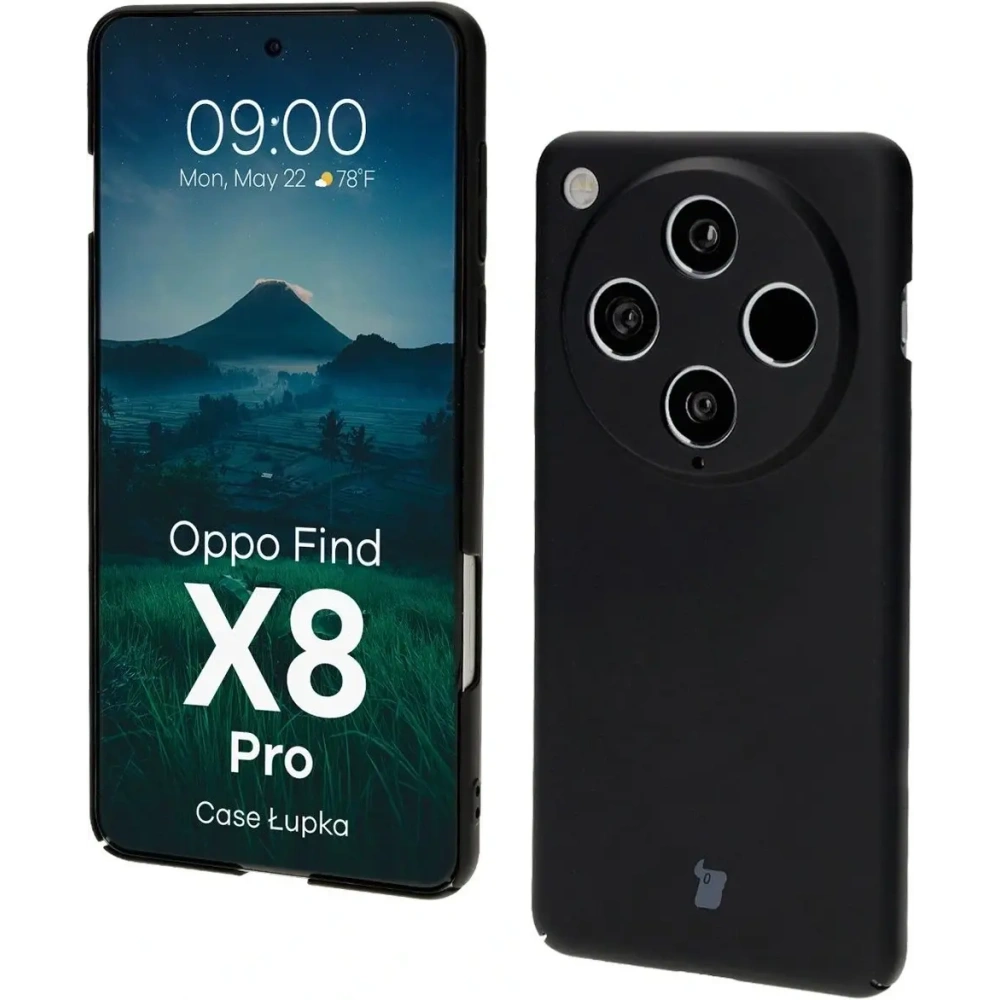 Etui Bizon Case Łupka do Oppo Find X8 Pro czarne