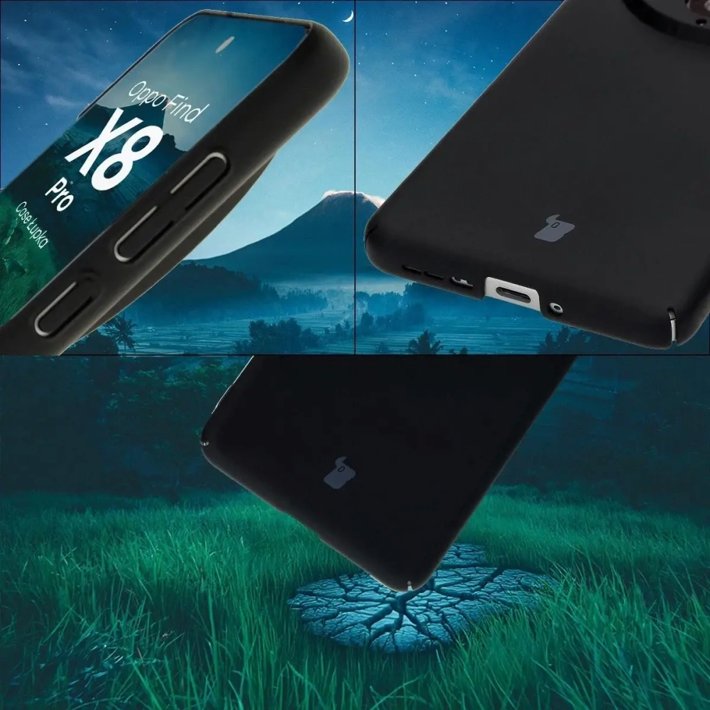 Etui Bizon Case Łupka do Oppo Find X8 Pro czarne