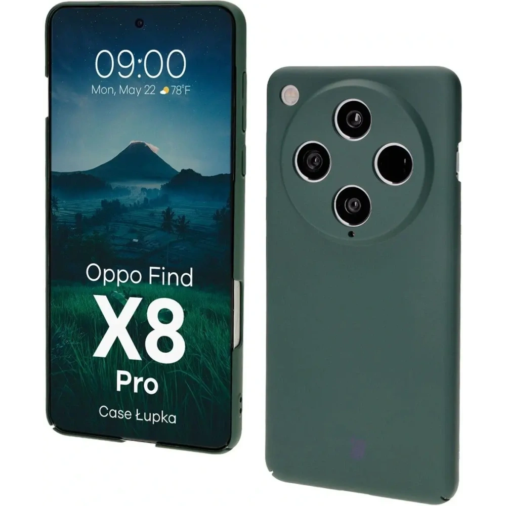 Etui Bizon Case Łupka do Oppo Find X8 Pro zielone