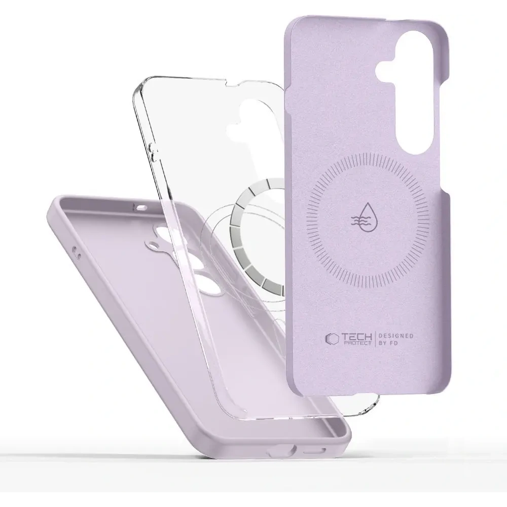 Etui Tech-Protect Liquid Silicone MagSafe Samsung Galaxy S25 Edge Mauve