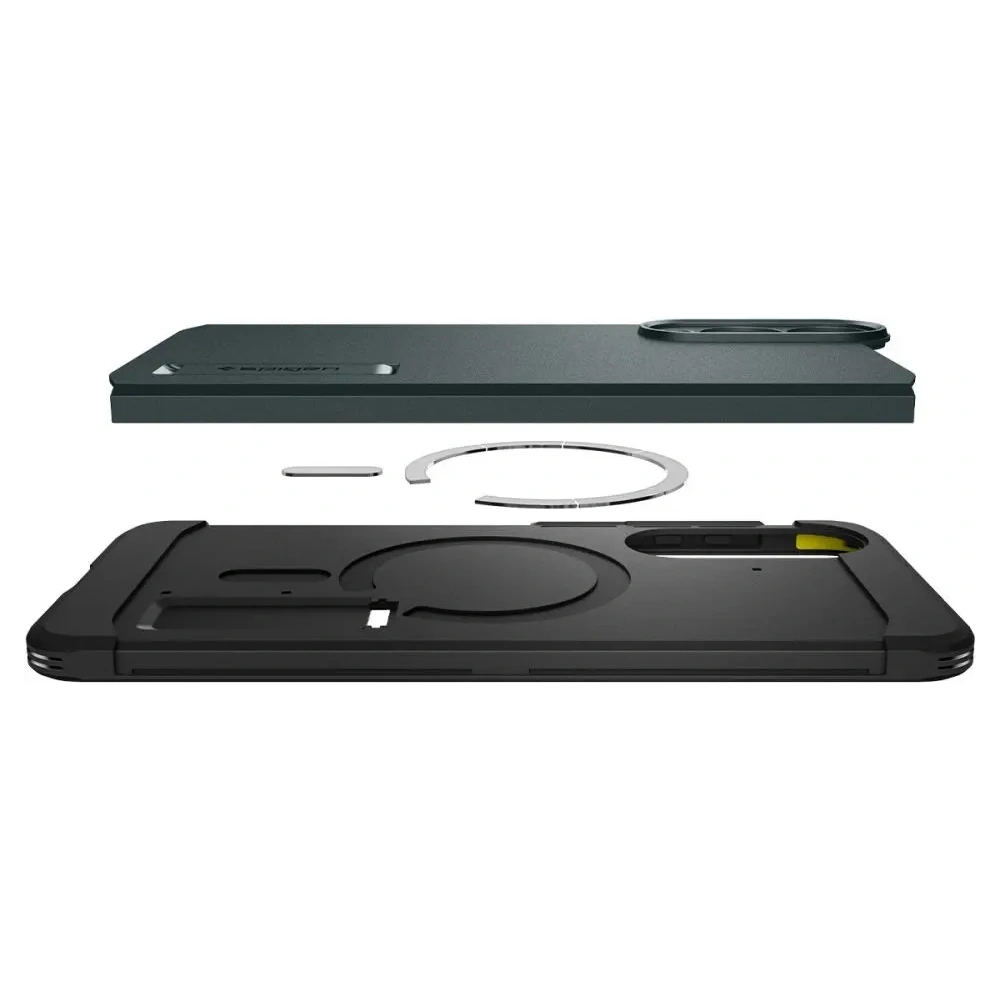 Etui Spigen Tough Armor MagSafe Samsung Galaxy S25 Edge Abyss Green