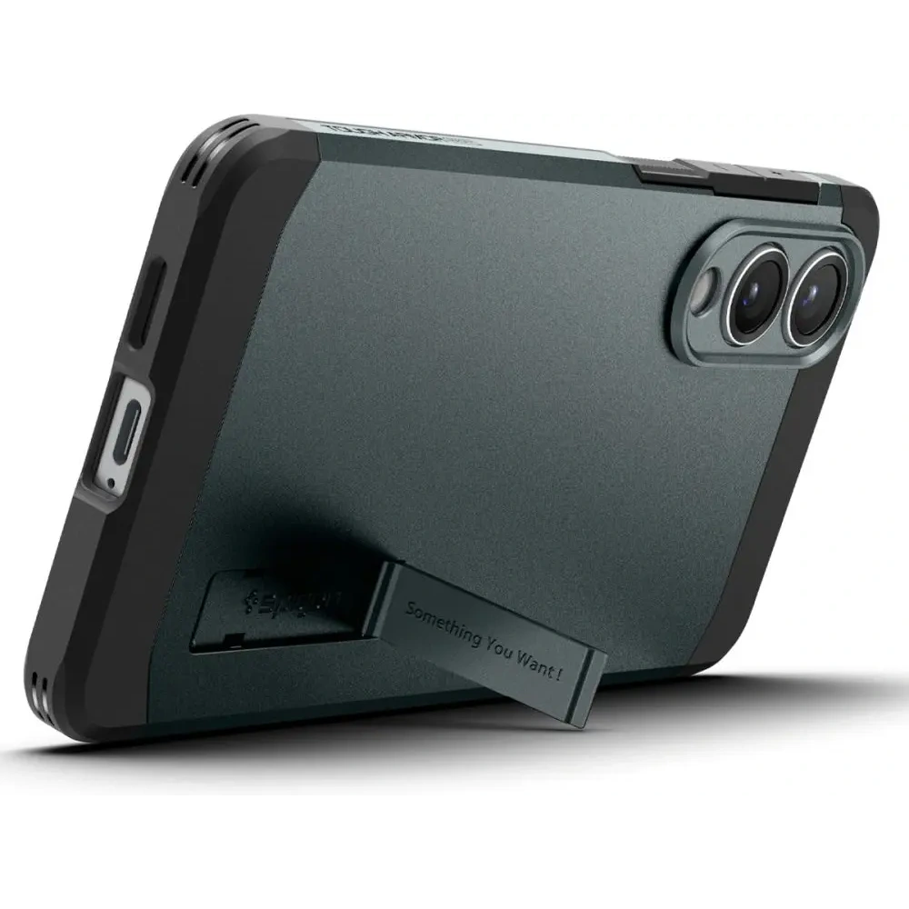 Etui Spigen Tough Armor MagSafe Samsung Galaxy S25 Edge Abyss Green