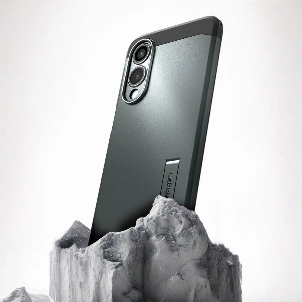 Etui Spigen Tough Armor MagSafe Samsung Galaxy S25 Edge Abyss Green