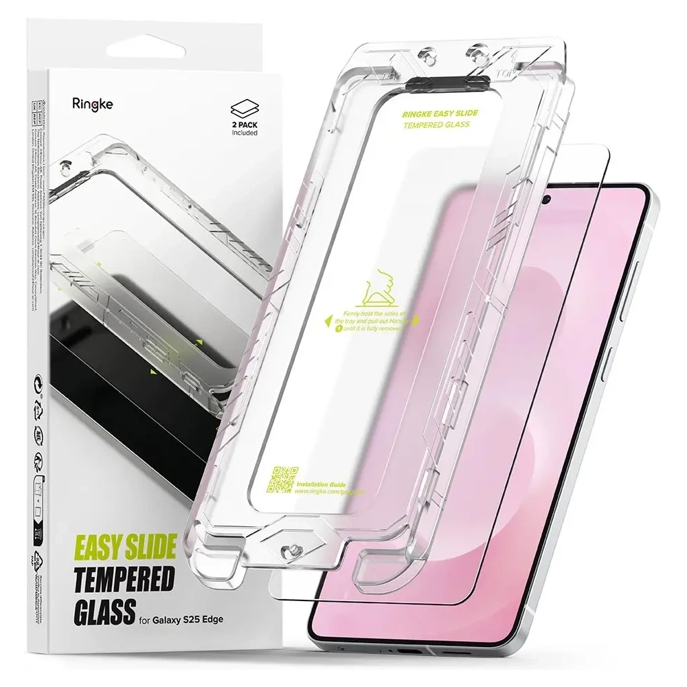 Szkło hartowane Ringke Easy Slide Samsung Galaxy S25 Edge Clear [2 PACK]