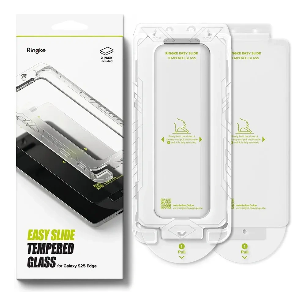 Szkło hartowane Ringke Easy Slide Samsung Galaxy S25 Edge Clear [2 PACK]