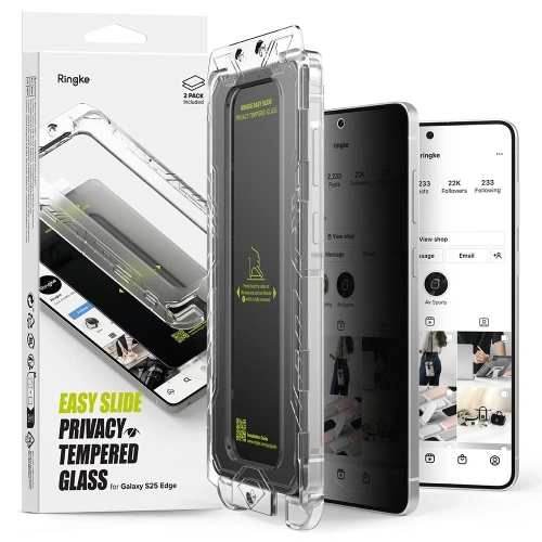 Kup Szkło hartowane Ringke Easy Slide Samsung Galaxy S25 Edge Privacy [2 PACK] - RGK11800 - {ean13} - Sklep Home Screen