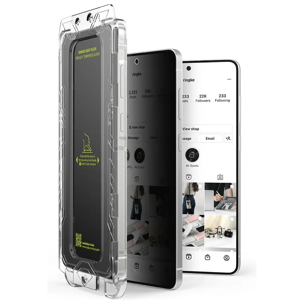 Szkło hartowane Ringke Easy Slide Samsung Galaxy S25 Edge Privacy [2 PACK]
