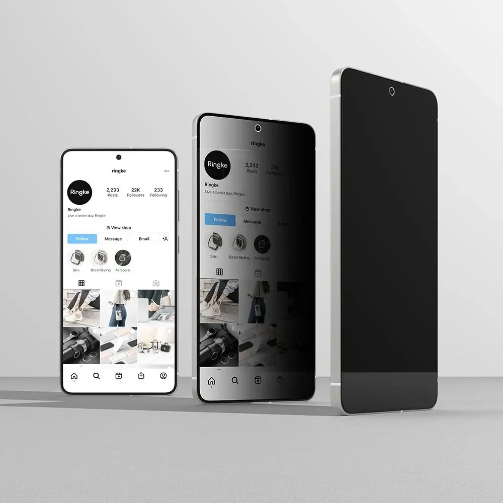 Szkło hartowane Ringke Easy Slide Samsung Galaxy S25 Edge Privacy [2 PACK]