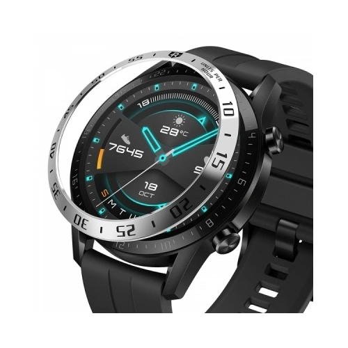 Kup Acoperire pentru tachimetru Ringke Bezel Styling Huawei Watch GT 2 46mm oțel inoxidabil argintiu HW-GT2-46-01 - RGK1195SLV - {ean13} - Sklep Home Screen