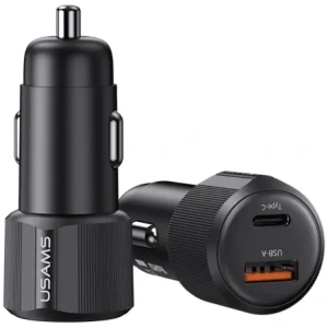 Kup Încărcător auto USAMS YT Series CC283 60W 1xUSB-A 1xUSB-C negru - USA1254 - {ean13} - Sklep Home Screen