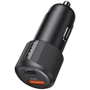 Kup Încărcător auto USAMS YT Series CC283 60W 1xUSB-A 1xUSB-C negru - USA1254 - {ean13} - Sklep Home Screen