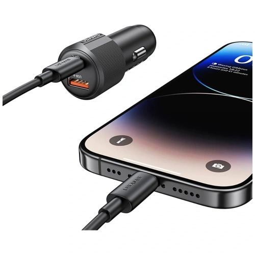 Kup Încărcător auto USAMS YT Series CC283 60W 1xUSB-A 1xUSB-C negru - USA1254 - {ean13} - Sklep Home Screen