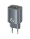 Ładowarka sieciowa USAMS CC305 T66 45W GaN 2xUSB-C tarnish