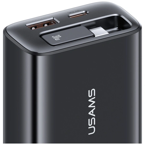 Kup Încărcător de perete USAMS Xiang Series CC296 30W USB-A, USB-C + cablu USB-C negru - USA1257 - {ean13} - Sklep Home Screen