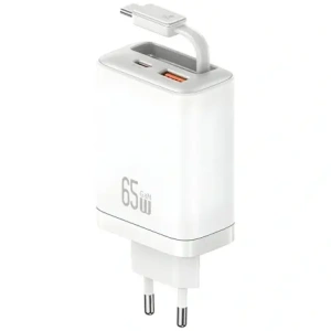 Kup USAMS Xiang Sorozat CC299 65W USB-A, USB-C Fali Töltő + USB-C Kábel fehér - USA1258 - {ean13} - Sklep Home Screen