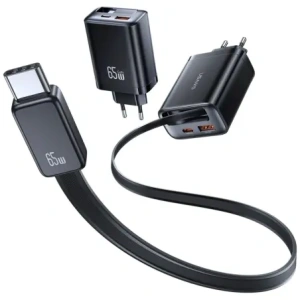 Kup Încărcător de perete USAMS Xiang Series CC299 65W USB-A, USB-C + cablu USB-C alb - USA1258 - {ean13} - Sklep Home Screen