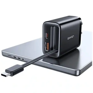 Kup Încărcător de perete USAMS Xiang Series CC299 65W USB-A, USB-C + cablu USB-C alb - USA1258 - {ean13} - Sklep Home Screen
