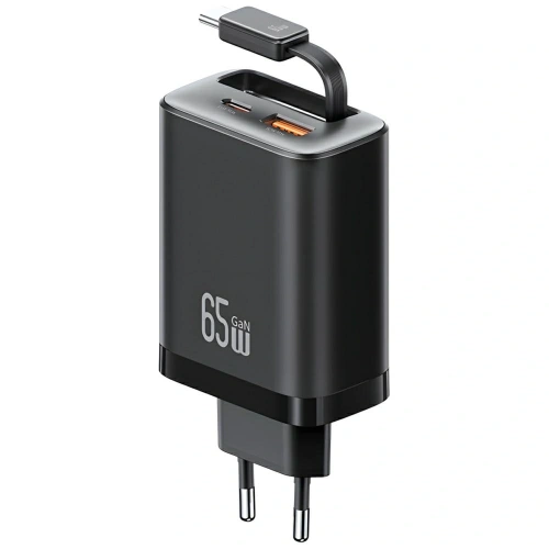 Kup Încărcător de perete USAMS Xiang Series CC299 65W USB-A, USB-C + cablu USB-C negru - USA1259 - {ean13} - Sklep Home Screen