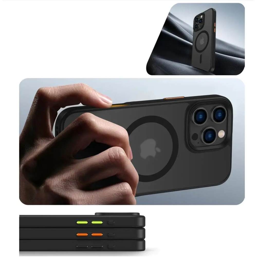 Etui Tech-Protect Magmat Xt 3-set MagSafe Apple iPhone 16 Pro Max Matte Black