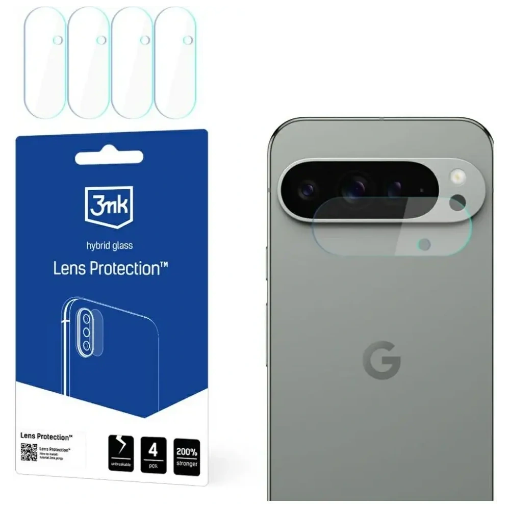 Ochrona na obiektyw aparatu 3MK Lens Protection do Google Pixel 9 [4 PACK]