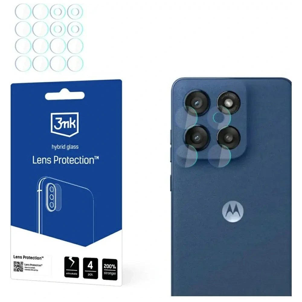 Ochrona na obiektyw aparatu 3MK Lens Protection do Motorola Edge 60 Stylus [4 PACK]