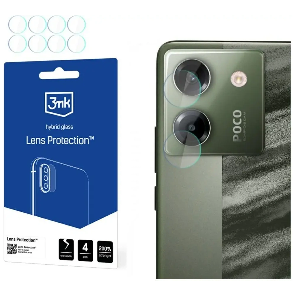 Ochrona na obiektyw aparatu 3MK Lens Protection do POCO M7 Pro 5G [4 PACK]