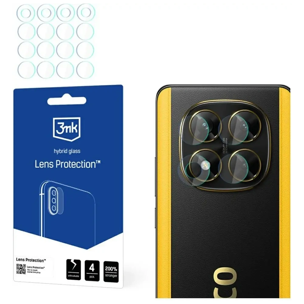 Ochrona na obiektyw aparatu 3MK Lens Protection do POCO X7 [4 PACK]
