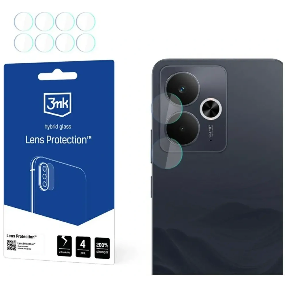 Ochrona na obiektyw aparatu 3MK Lens Protection do Realme 14 5G / 14T 5G [4 PACK]